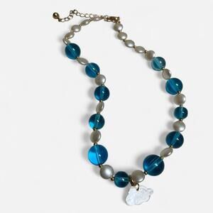 Handmade Beaded Necklace with Cloud Charm